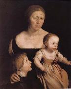 Hans Holbein The artist s wife abuse oil painting on canvas